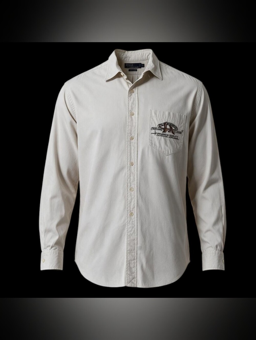 Vintage Polo Ralph Lauren Sportsman Hunting Long Sleeve Khaki Shirt